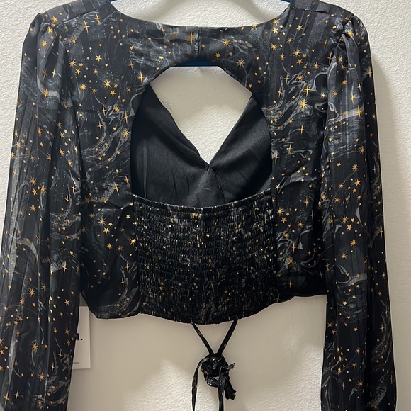 Starry night crop blouse - Picture 4 of 4